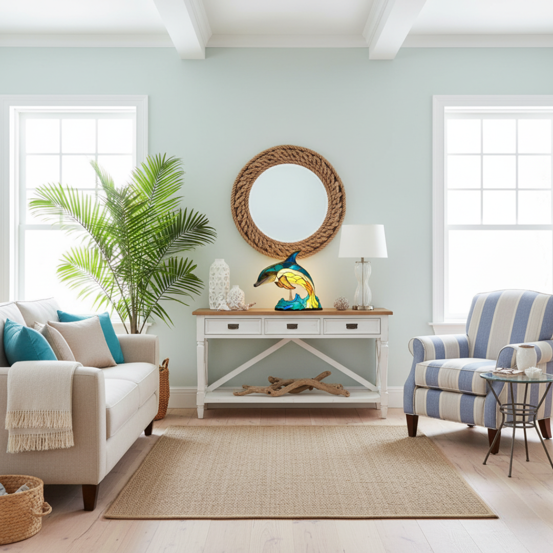 海豚|彩色玻璃燈