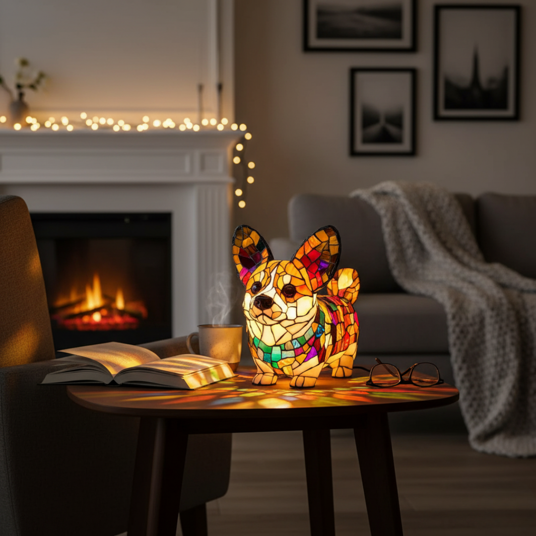 哥基犬|彩色玻璃燈