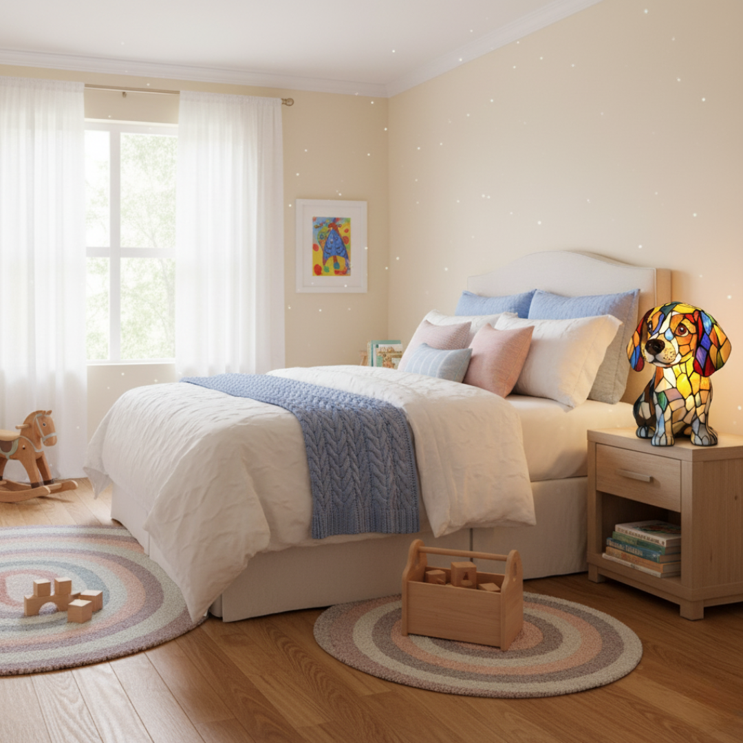 比高犬|彩色玻璃燈