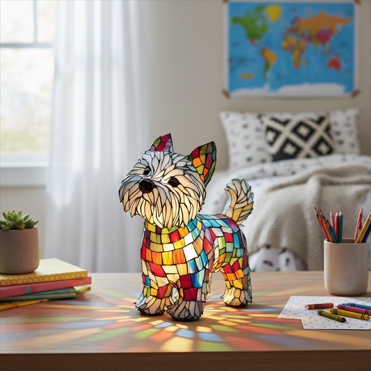 梗犬｜彩色玻璃燈