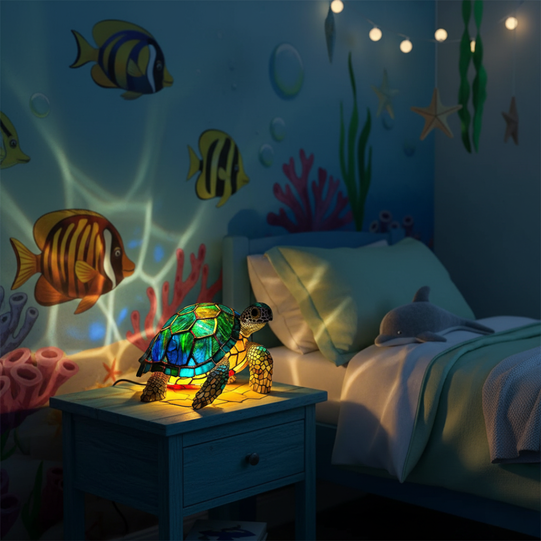 海龜｜彩色玻璃燈