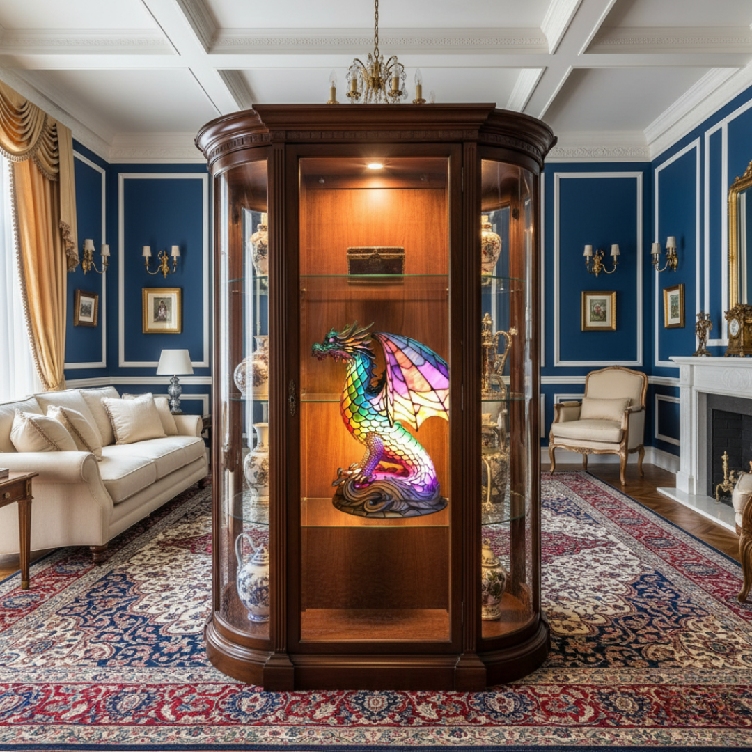 龍｜彩色玻璃燈